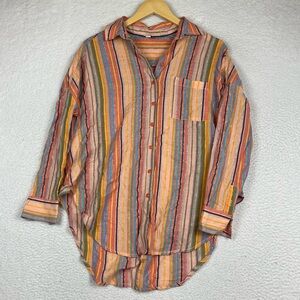 Anthropologie rainbow stripe shirt